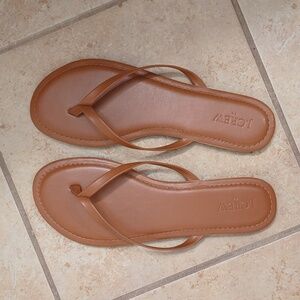 NWOT Brown J Crew Flip Flops